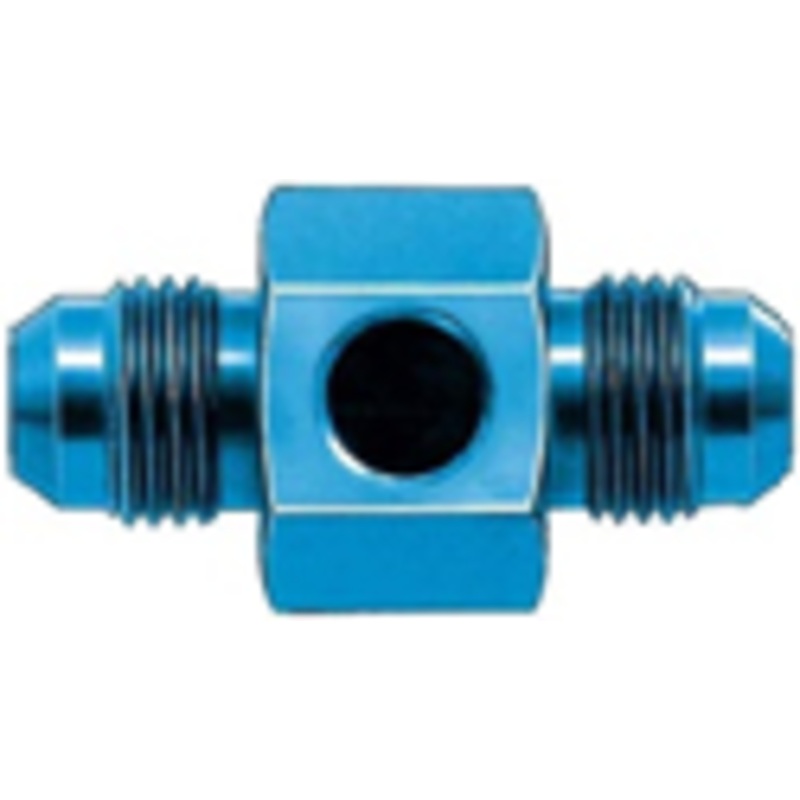 In-Line Fuel Pressure Adapter; -08AN x -08AN x 1/8in.