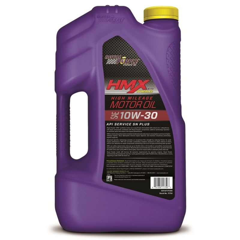 Royal Purple HMX Premium Synthetic High Mileage 10W-30 Motor Oil – 5 Quart