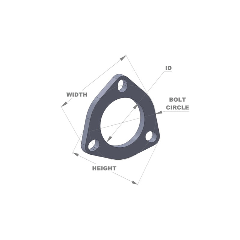 Vibrant 3-Bolt T304 SS Exhaust Flanges (3in I.D.) – 5 Flange Bulk Pack