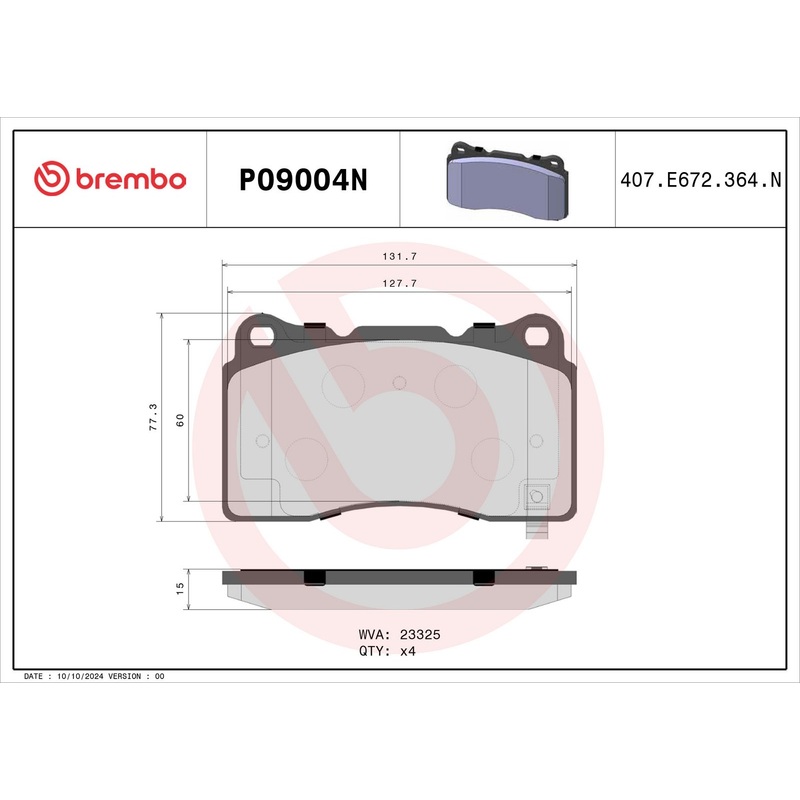 PRIME Ceramic Front Disc Brake Pad Set – P09004N