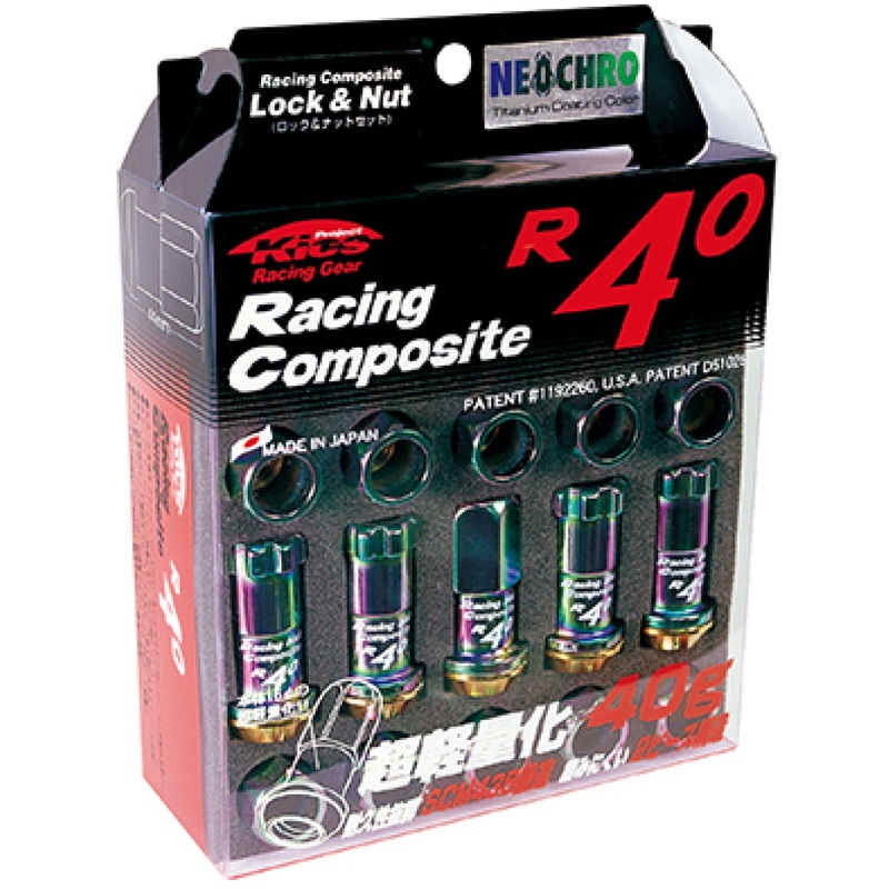 Project Kics 12×1.25 R40 Lug Nuts – Neo Chrome | 16+4 Locks | KRC13N