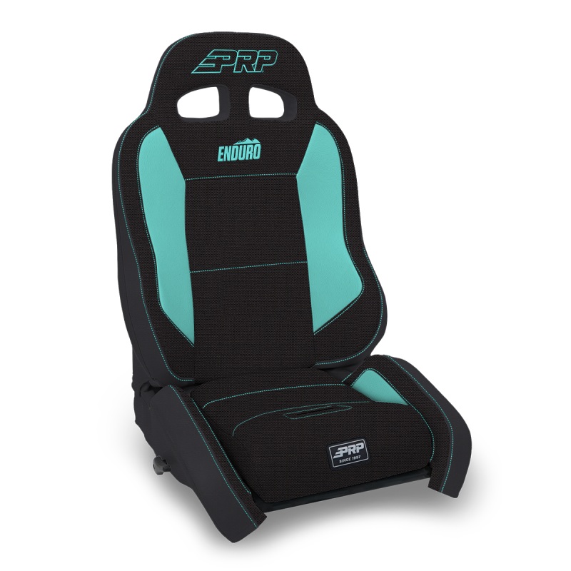 PRP EnduroCrawl Reclining Suspension Seat – Black/Teal Tweed – Driver