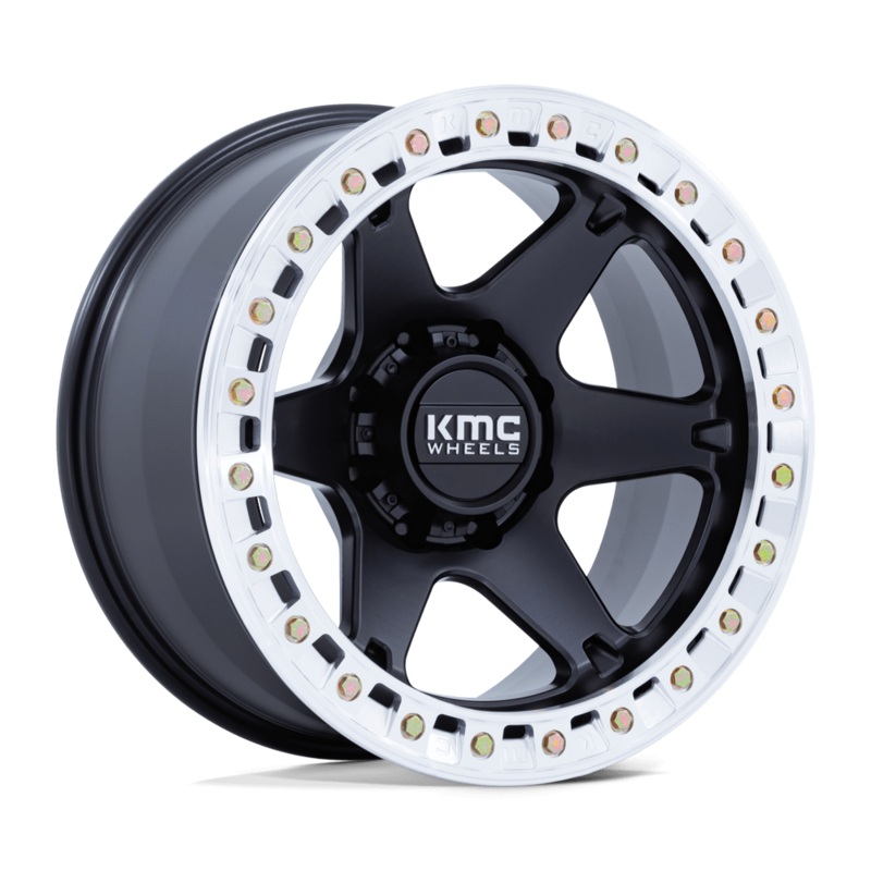 KMC Wheels KM238 VI Beadlock 20″ 8×170 Satin Black W/ Machined Ring