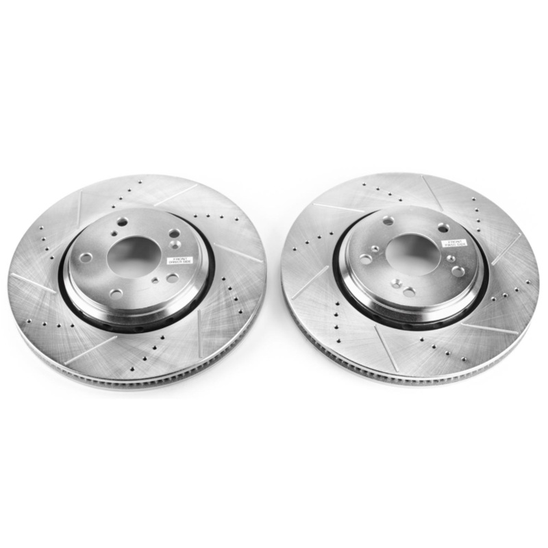 Power Stop Rear Evolution Drilled & Slotted Rotors – Pair | 2017+ Honda Civic Type-R & 2024+ Acura Integra Type-S (JBR1749XPR)