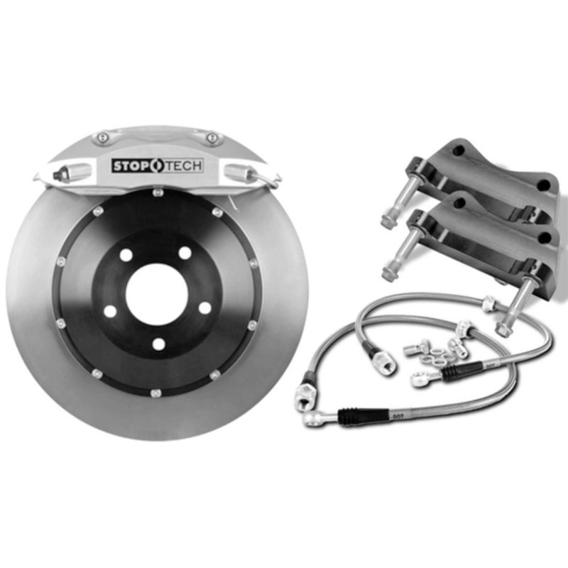 StopTech 07-10 BMW X5 3.0si/11–12 X6 xDrive35i Frt BBK w/Red ST-60 Calipers 380x32mm Drilled Rotor