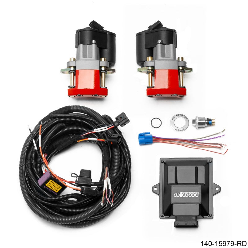 Wilwood Electronic Parking Brake Rear Retrofit Brake Kit – Red Powder Coat Caliper