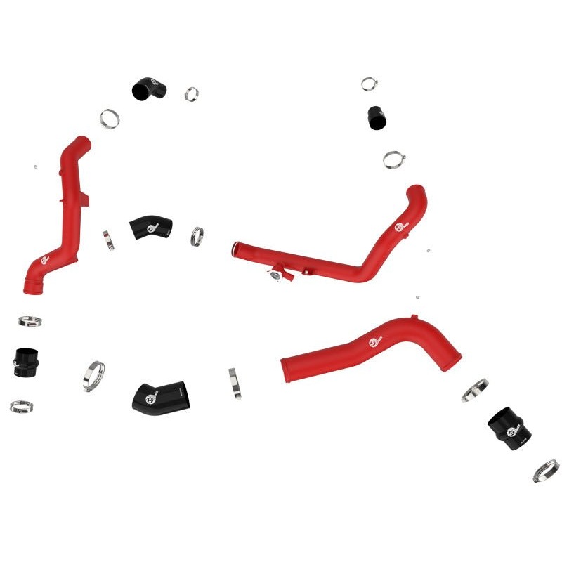 aFe 20-25 Ford Explorer ST V6 3.0L (tt) BladeRunner Aluminum Hot and Cold Charge Pipe Kit – Red
