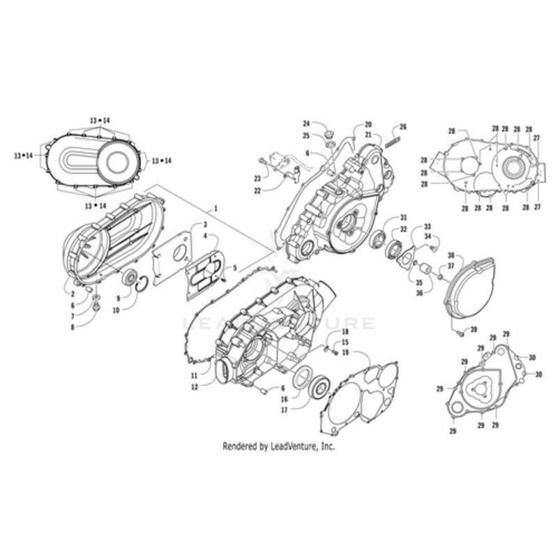 Cover H1 V-Belt-Dampened (Rb 0806-202) (Inc 2-5) by Arctic Cat