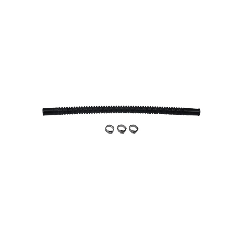 Deatschwerks Convoluted Tubing 250mm Length x 8mm ID Side 1 x 8mm ID Side 2 – Black