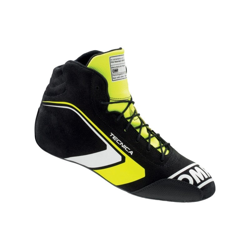 OMP Tecnica Shoes Black/Fluorescent Yellow – Size 40 | Fia 8856-2018