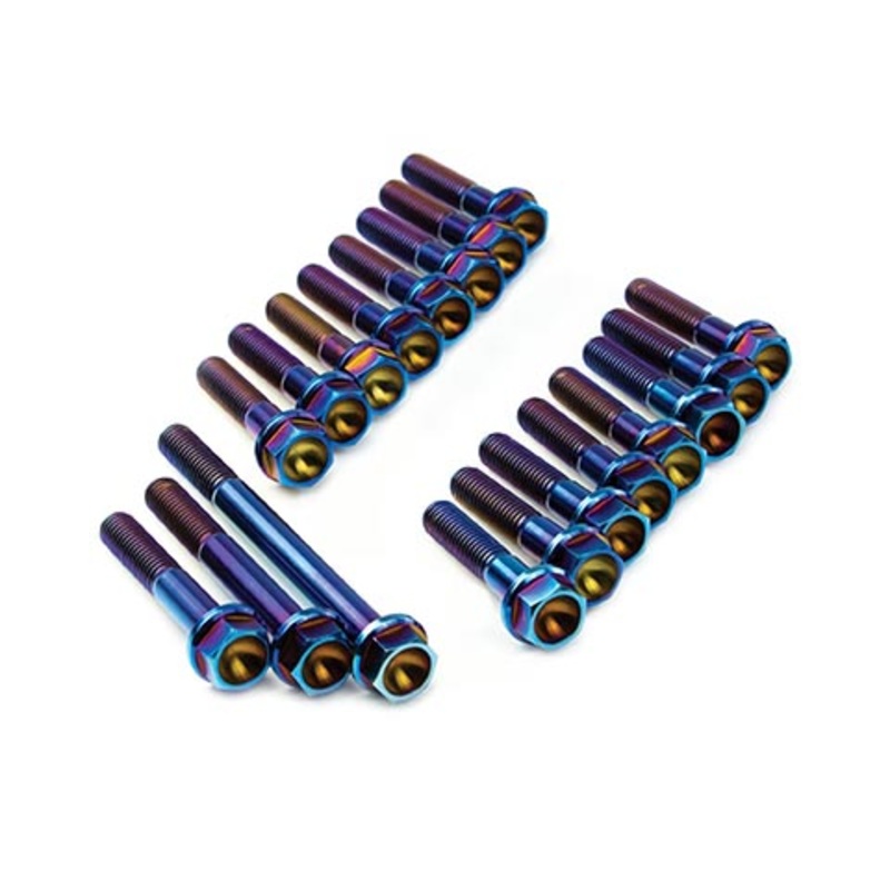 SpeedFactory Racing Titanium Transmission Case Bolt Kit | 1990-2001 Acura Integra, 1988-2005 Honda Civic, and 2002-2006 Acura RSX Type-S (SF-02-075-D15/D16)