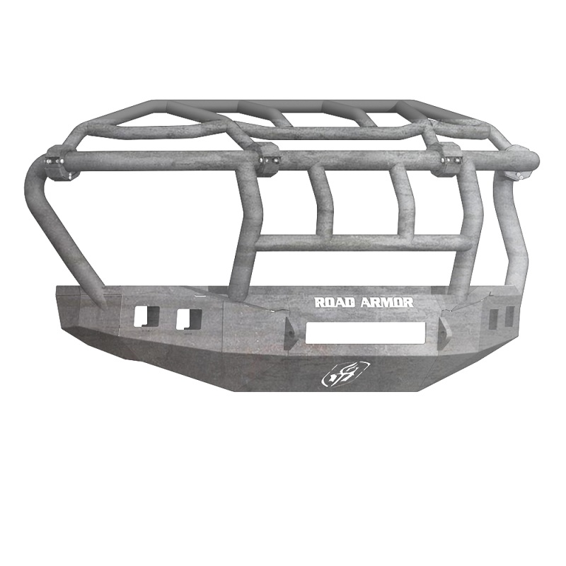 Road Armor 17-20 Ford F-250 Stealth Wide Fender Flare Front Bumper w/Intimidator Guard – Raw