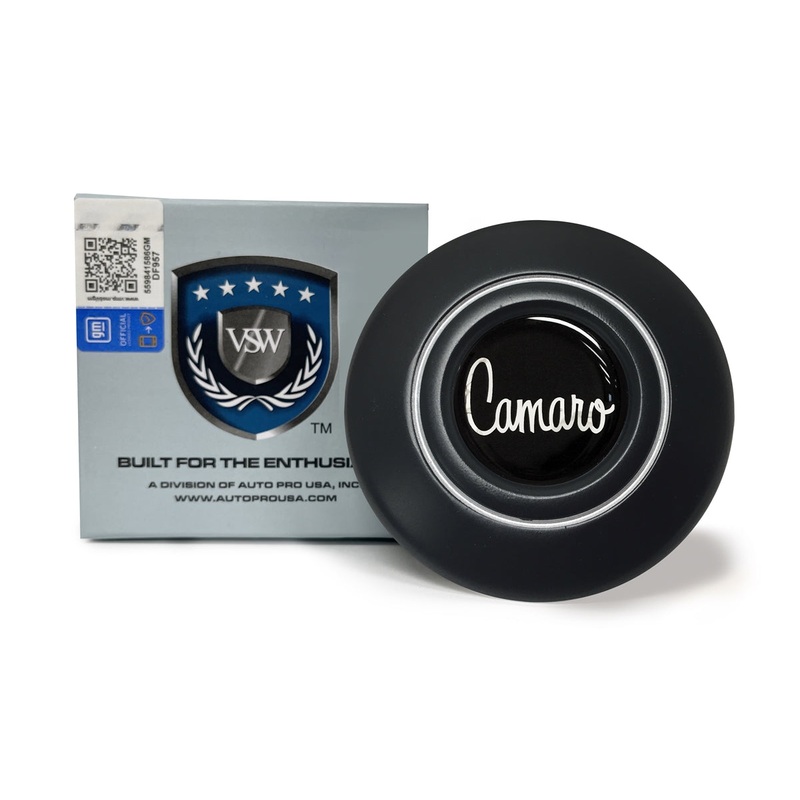 VSW Retro Series | Camaro Script | Black Horn Cap | STE1009-19B
