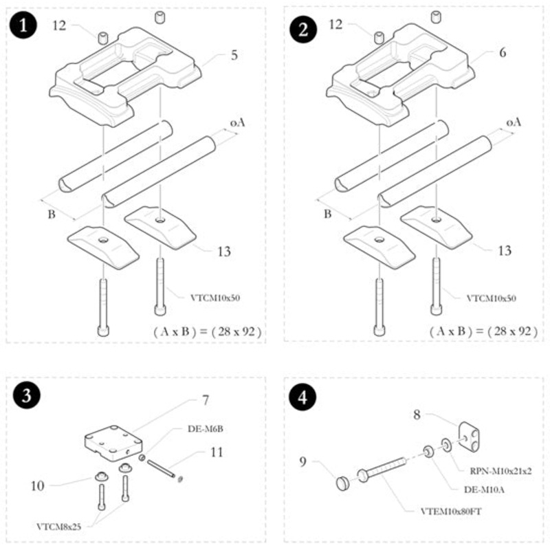 5. 10.9124.00 Birel Engine Mount EK Flat
