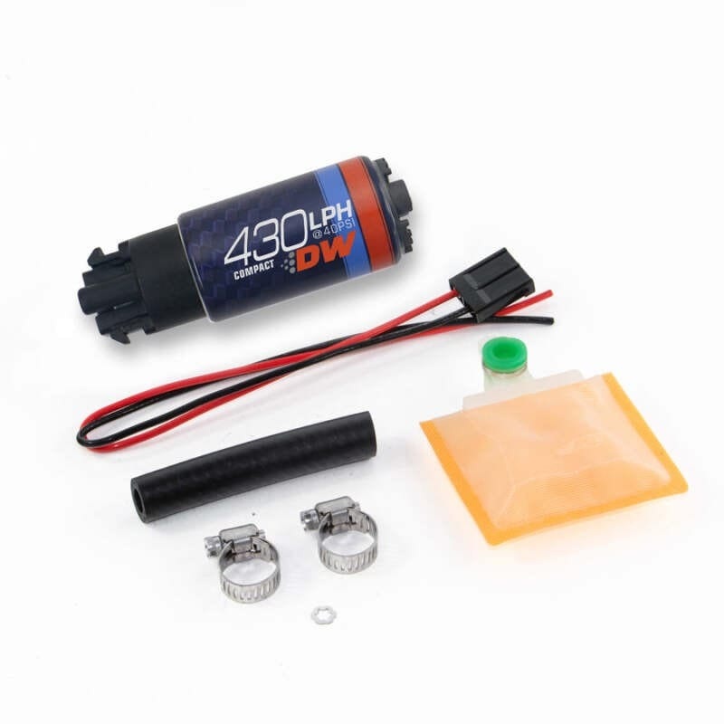 DeatschWerks Universal DW430C 430lph Compact Fuel Pump with Universal Install Kit