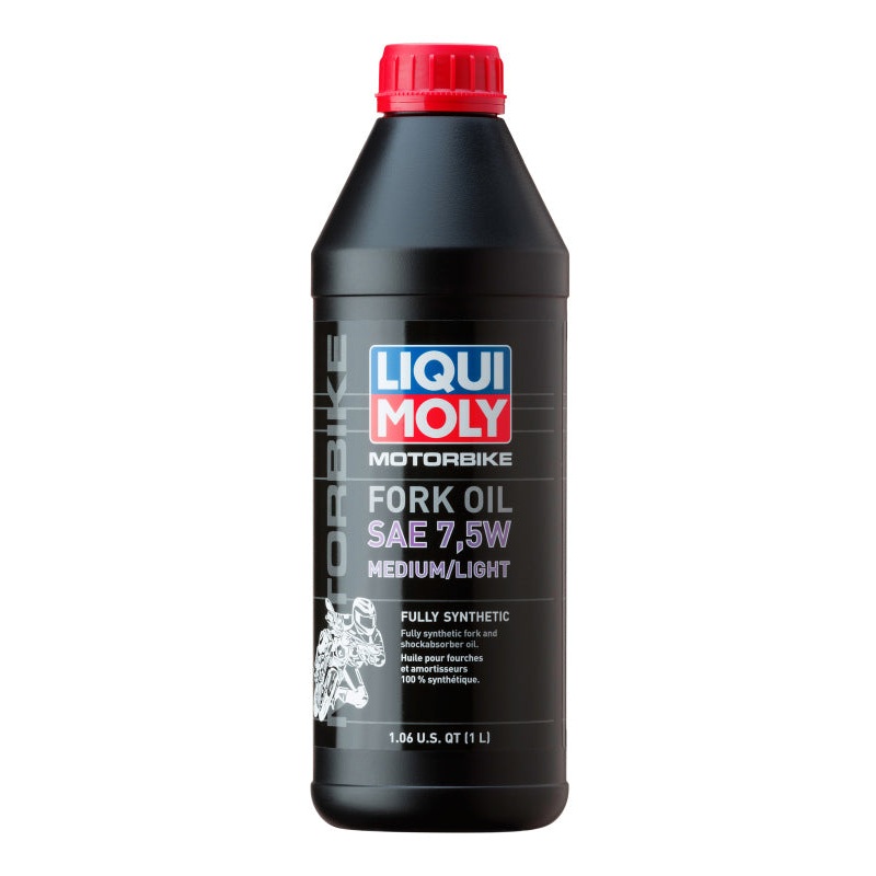 LIQUI MOLY 1L Motorbike Fork Oil SAE 7.5W Medium/Light