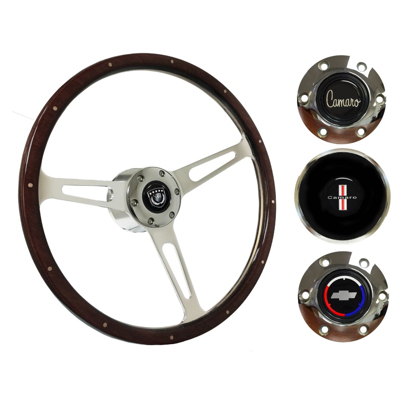 1967-68 Camaro Steering Wheel Kit | Deluxe Espresso Wood | ST3553A