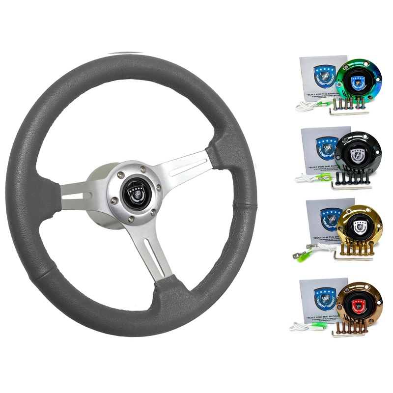 1993-06 Nissan Altima Steering Wheel Kit | Grey Leather | ST3014GRY