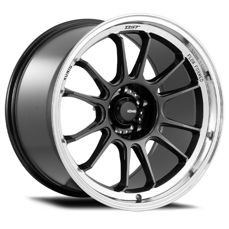 Konig 16″ Hypergram 5X114.3 Wheel – Metallic Carbon W/ Machined Lip