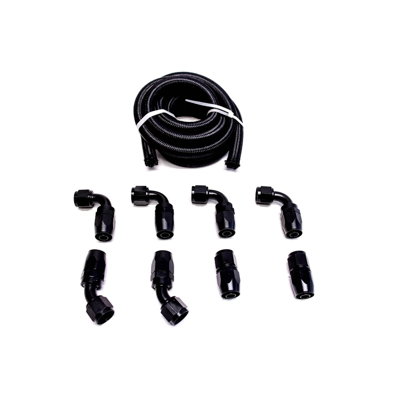 PLM Catch Can Hose & Fitting Kit -10AN 8 Fittings 10′ Hose Universal | PLM-CC-HOSE-FITTING