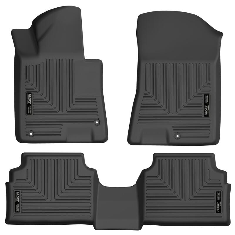 Husky Liners 20-21 Hyundai Sonata / 2021 Kia K5 Weatherbeater Front & 2nd Seat Floor Liners – Black