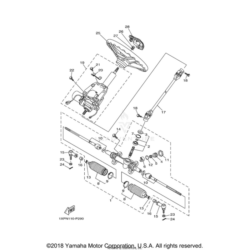 Steering Column Set by Yamaha