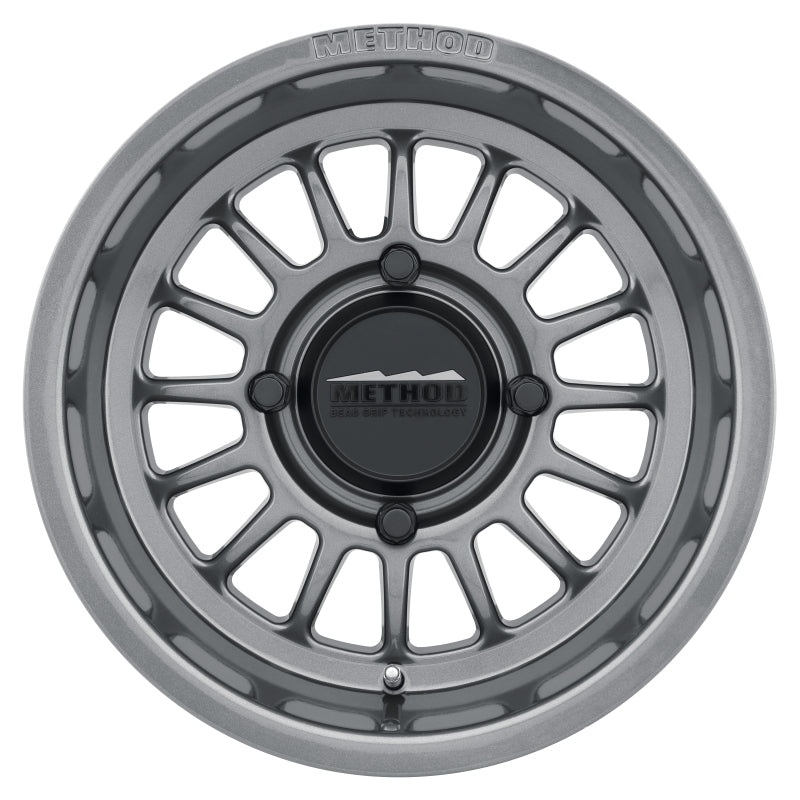 Method MR411 Bead Grip 15×7 / 4+3/13mm Offset / 4×136 / 106.25mm CB Gloss Titanium Wheel