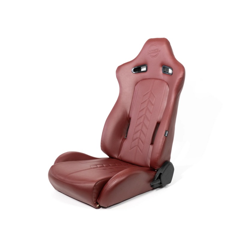 NRG Reclinable Racing Seat Arrow in Maroon Vinyl (Left & Right) – Pair