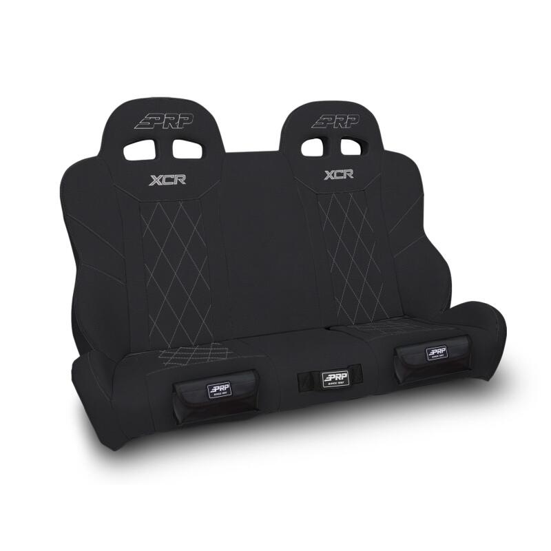 PRP XCR Polaris RZR Quick Release Rear Suspension Bench Seat w Diamond Stitch/Front Pockets