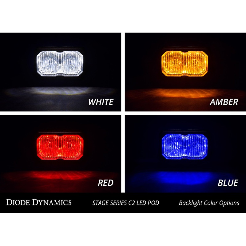 Diode Dynamics DD SSC2 Pod – Sport / White / Flood / Flush / Amber BL / Each (DD6427S)