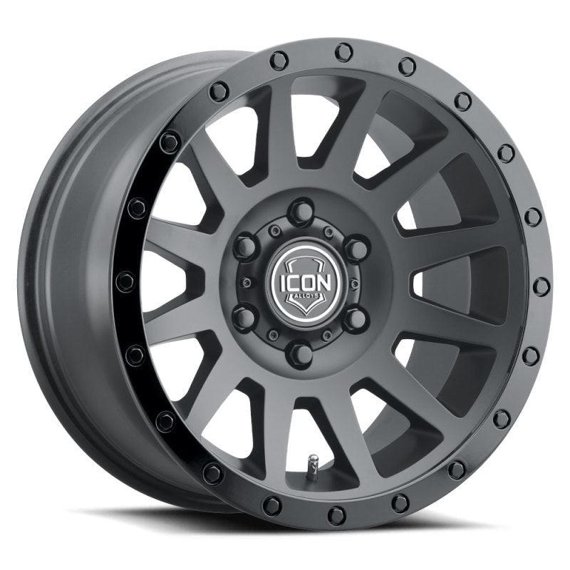 ICON Compression 18×9 6×5.5 0mm Offset 5in BS 106.1mm Bore Double Black Wheel