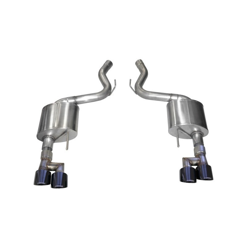 Corsa 18-23 Ford Mustang 5.0L V8 3in Sport Axle-Back Dual Rear Exit w/ 4in Black PVD Pro-Series Tips