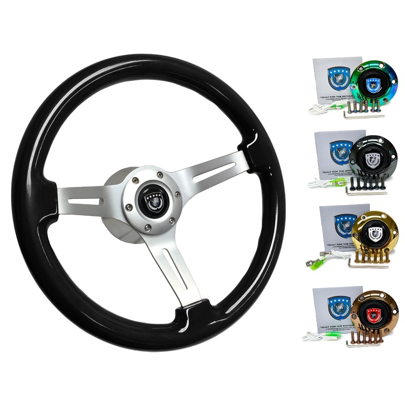 Scion XA XB XD Tc Steering Wheel Kit | Black Ash Wood | ST3074