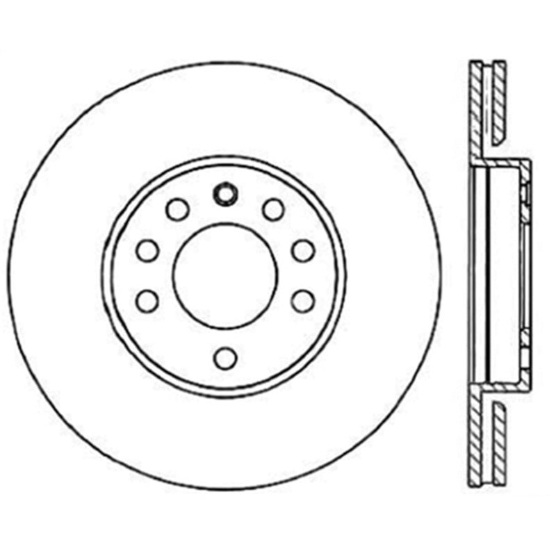 StopTech 03-09 Saab 9-3 Slotted & Drilled Right Rear Rotor