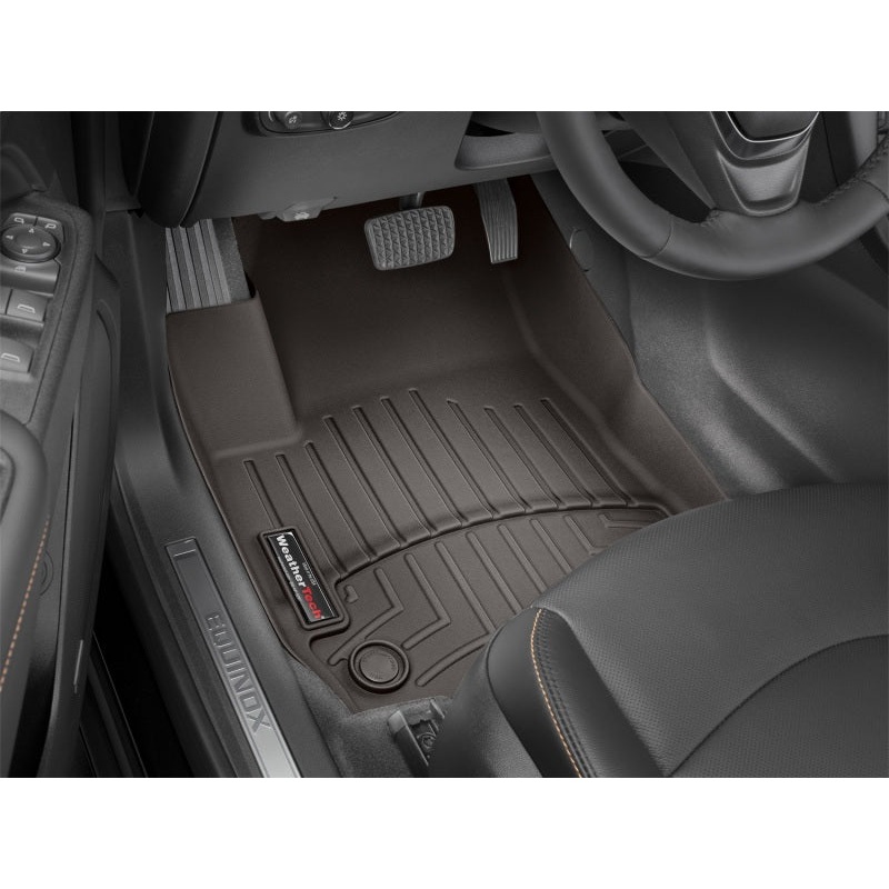 Weathertech 2023 Ford SuperDuty SuperCab (1st Row Console/Bench Carpeted) 1st Row Floorliner – Cocoa