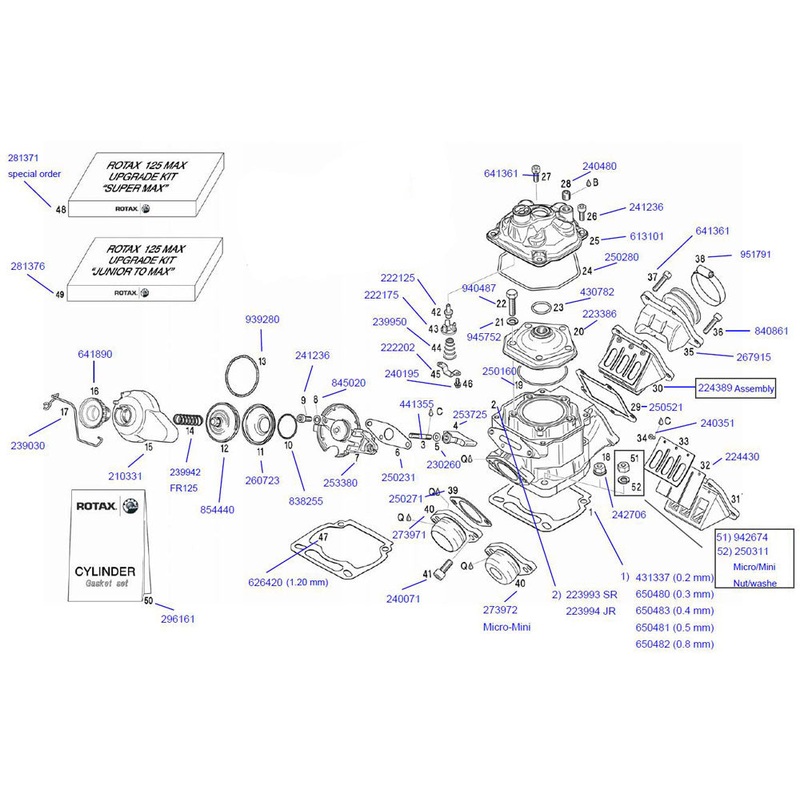 2. 223993 125 Rotax Max Nikasil Cylinder