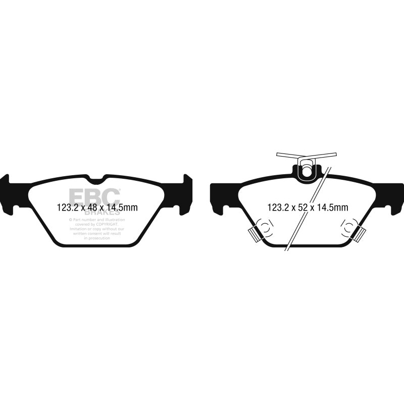 EBC 15-17 Subaru Legacy 2.5L/3.6L Ultimax Rear Brake Pads