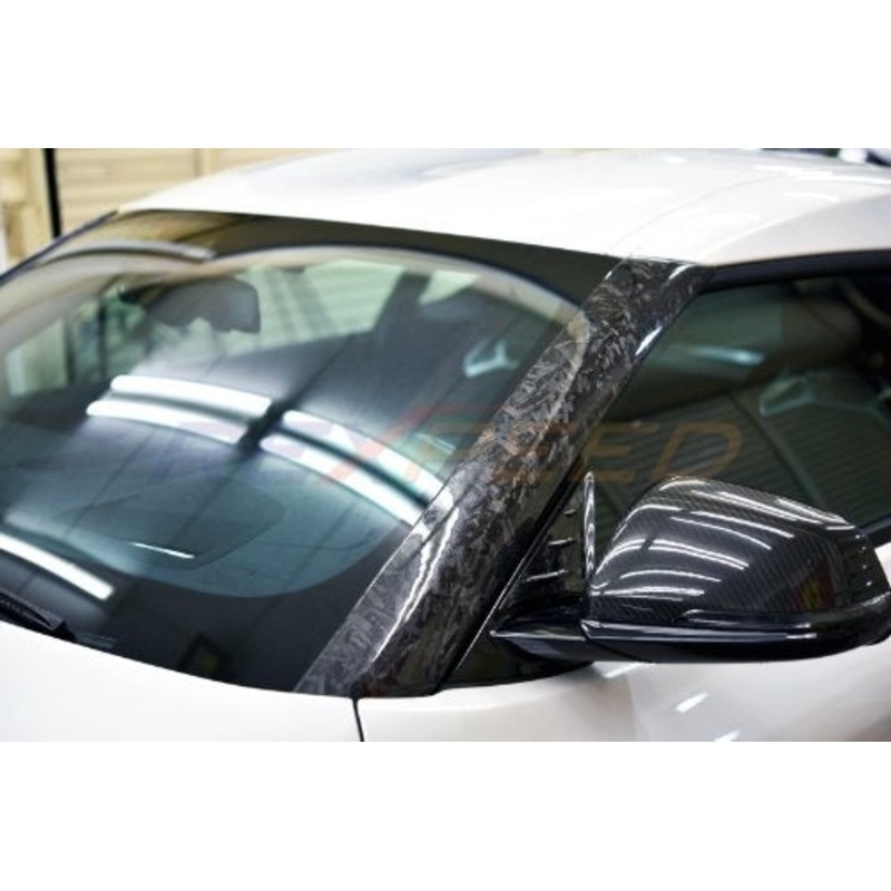 Rexpeed 2020+ Supra GR Forged Carbon Exterior A Pillar Cover | Gloss | TS31FC