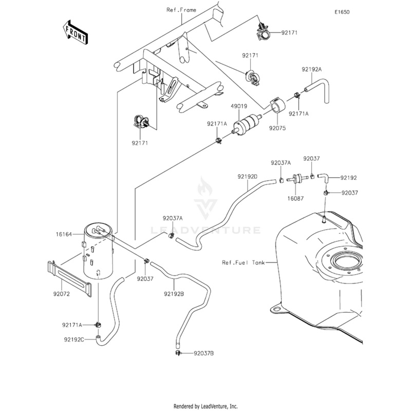 Tube,Canister-Duct by Kawasaki