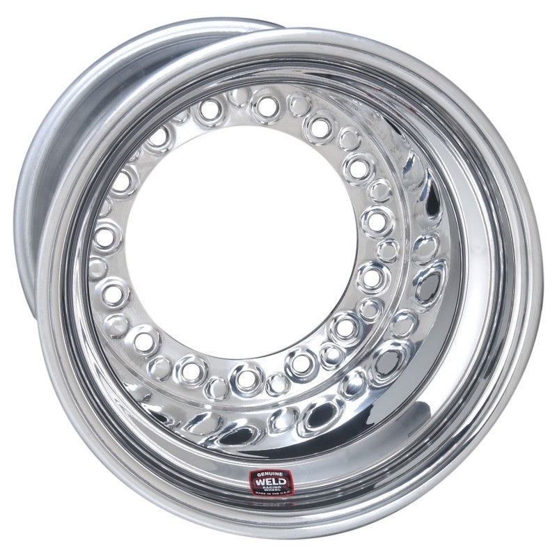 Weld Wide 5 HS Direct MT 15×12 / 5×10.25 BP / 5in. BS Polished Assembly – Mod Beadlock w/6-Dzus Cvr