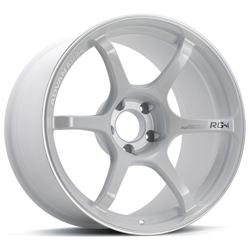 Advan RG-4 Wheel 18×9.5 +38 5×120 (Racing White Metallic & Ring)