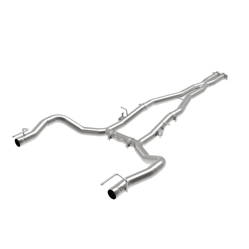 aFe MACH Force-Xp 3in 304 SS Cat-Back Exhaust 15-20 Dodge Charger Hellcat V8-6.2L/6.4L w/o Muffler