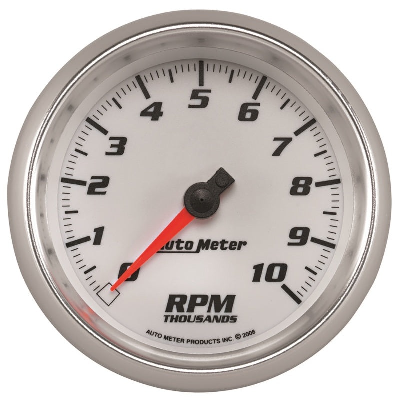 Autometer Pro-Cycle Gauge Tachometer 3 3/8in 10K Rpm White Universal | 19798