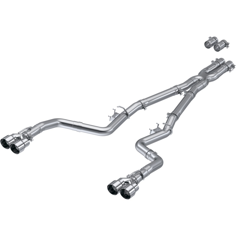 MBRP 3-Inch Race Profile Quad Exit Cat-Back Exhaust w/ Stainless Steel Tips | 2015 – 2023 Dodge Challenger HEMI (S7114AL)