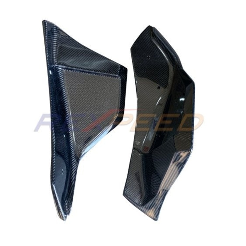 Rexpeed 2020+ Supra GR V3 Forged Carbon Rear Bumper Side Spats | TS25FC / TS25FCM
