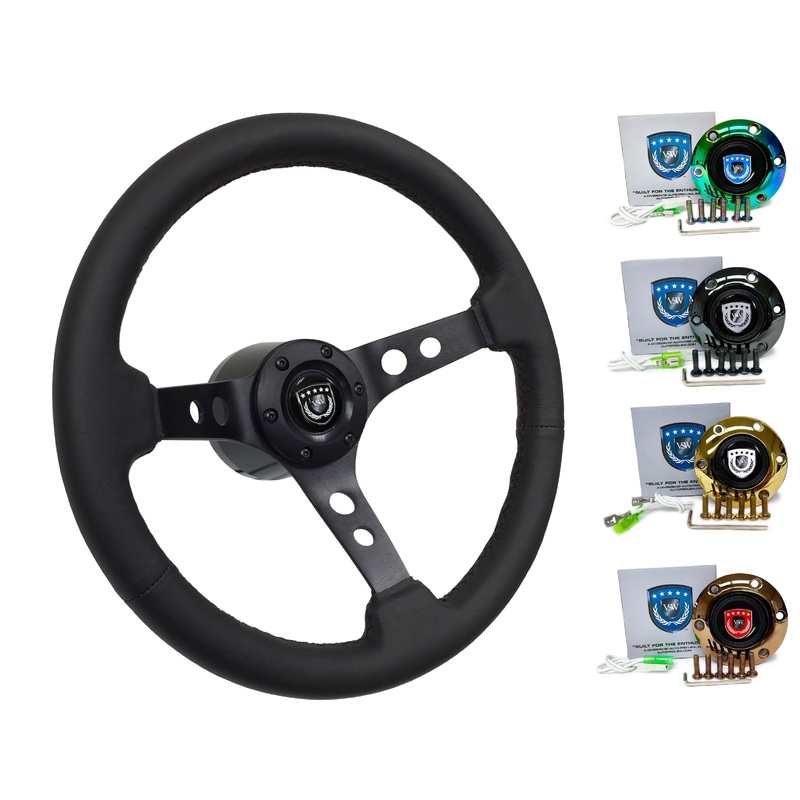 1989-98 Nissan Maxima Steering Wheel Kit | Black Leather | ST3094BLK