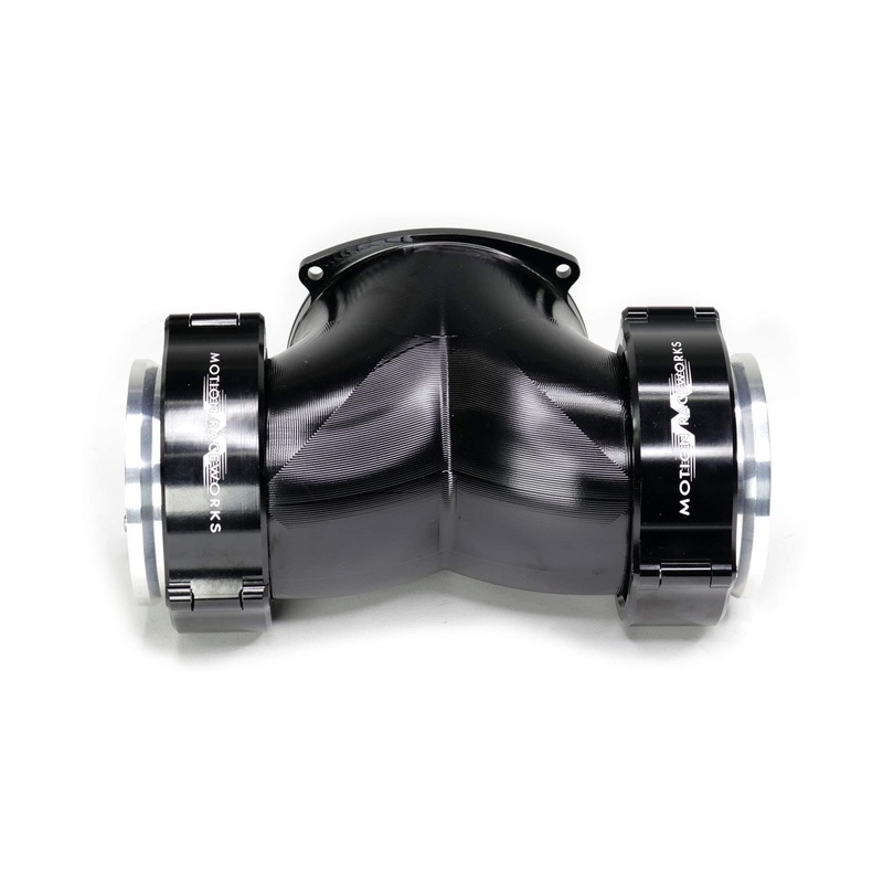 Attachment Only: 102mm Billet Dual ‘T’ 180 w/ 3″ Quick Seal – BLACK (10-14013BLK)