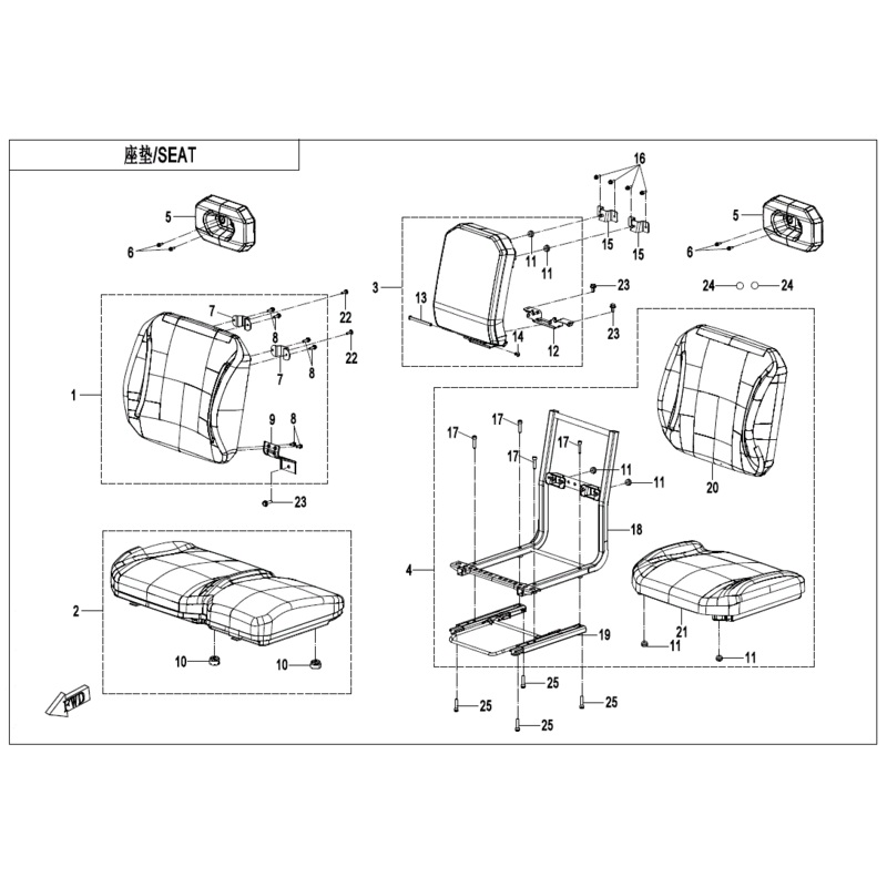 Backrest Upper Bracket by CF Moto
