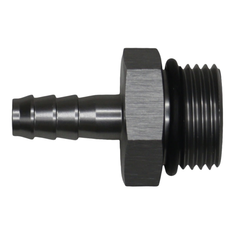 DeatschWerks 10AN ORB Male to 5/16in Male Triple Barb Fitting (Incl O-Ring) – Anodized DW Titanium
