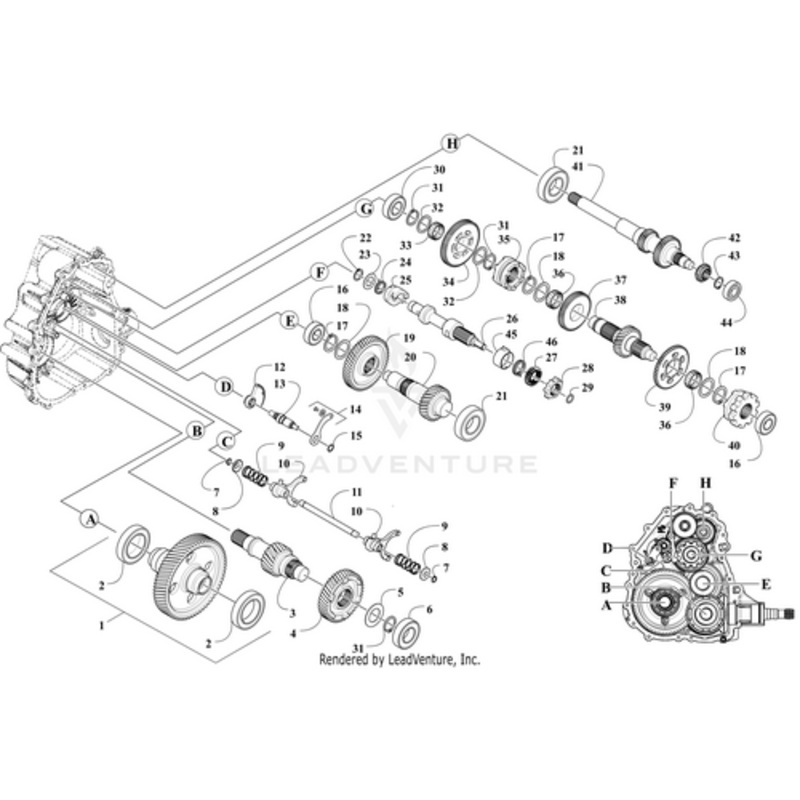 Gear Shaft – 22T by Arctic Cat